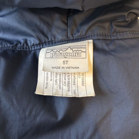 Kids Patagonia Puff Ball Hooded Reversible jacket 5T Lightweight - Picture 5 of 5